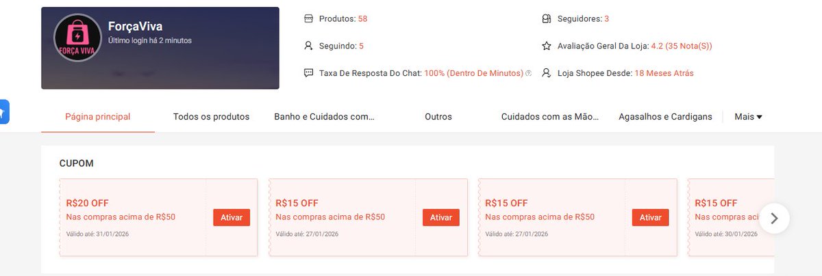 produtos encapsulados abaixo do preço + cupom somente ate segunda-feira 
shopee.com.br/yil9lp9f5f

#ShopeeBrasil #ShopeeOfertas #LojaShopee #ComprasOnline #PromoShopee #VendasOnline