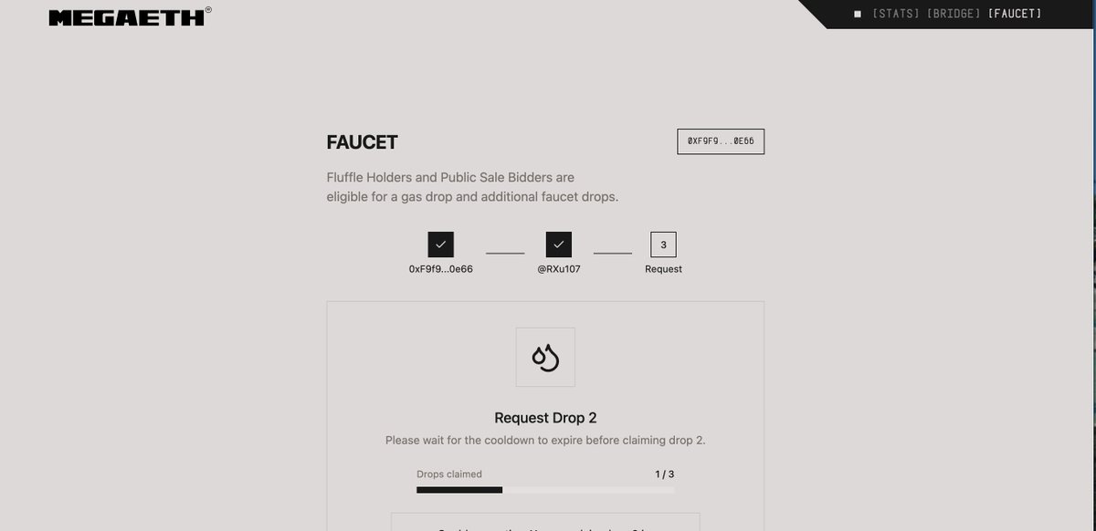 🐾 妈的 <a href="/megaeth/">MegaETH</a> 的音乐好带感

之前赛过钱的可以领水了

按头上，别懒

链接：stress.megaeth.com/faucet