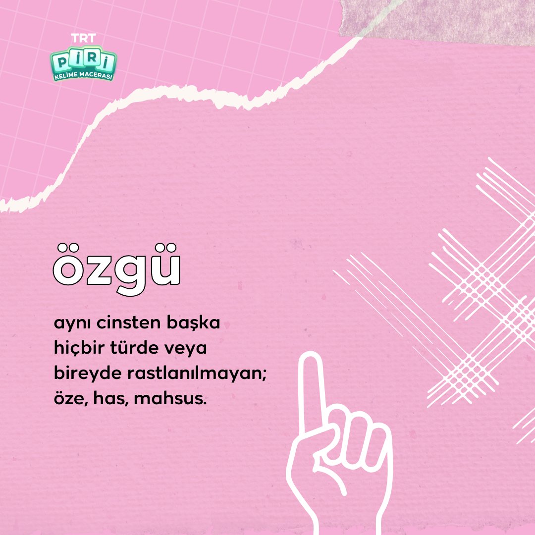“Özel" mi yoksa "özgü" mü? 👀

Sen de “özel” ve “özgü” kavramlarını sıklıkla karıştırıyorsan gönderimizi kaydetmeyi ve arkadaşlarınla paylaşmayı unutma! 💬

Türkiye'nin kelime oyunu Piri, kelime avcılarını bekliyor! ✨

#TRTPiri #KelimeOyunu