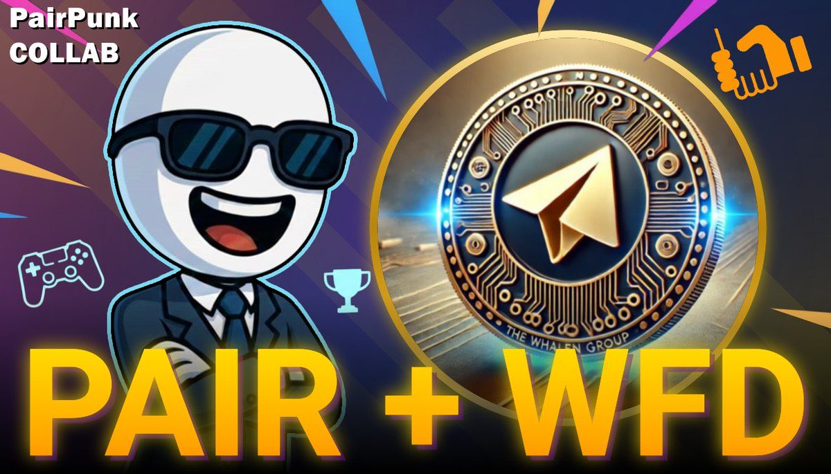 🤝 PairPunk x WFD Collaboration

Big congrats to The Whalen Group for joining PairPunk Games! 🎉

Play. Compete. Earn.
This is just the beginning for $WFD inside the PairPunk ecosystem 👾🔥

#WFD #PairPunk #SolanaGaming #CryptoGaming #Web3 #pair
