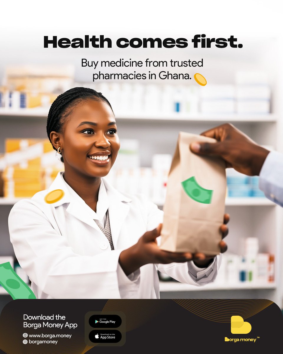 January or December, health is non-negotiable.​
Use the Borga Money App to buy medicine securely and have it delivered on time💛