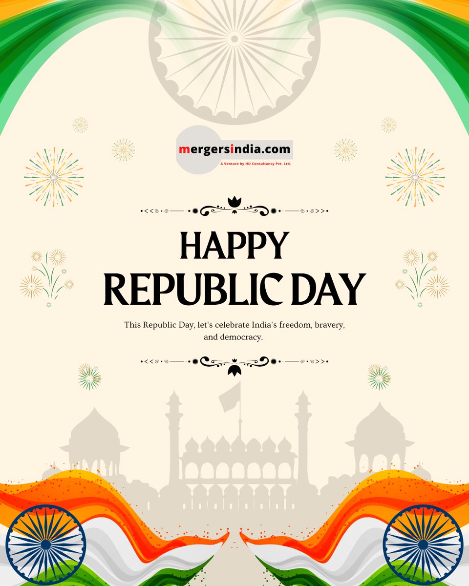 Happy Republic Day..!!! 🇮🇳
#HappyRepublicDay #RepublicDay #MergersIndia