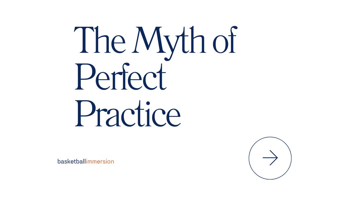 The myth of perfection in coaching is everywhere. We’ve been told “perfect practice makes perfect.” 

But here’s the truth: chasing flawless reps might be the worst way to prepare players for the chaos of real games. 

A thread🧵