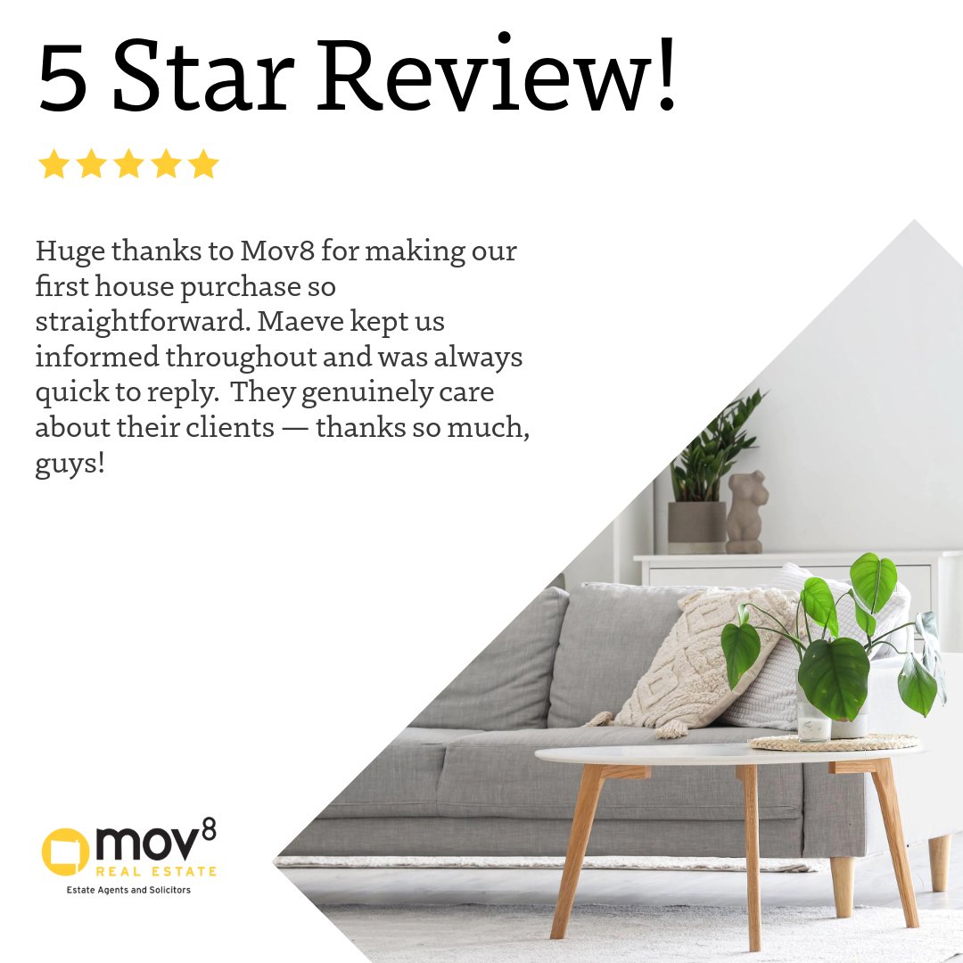 mov8realestate's tweet image. ⭐️⭐️⭐️⭐️⭐️ Another 5-Star Review!

Buying your first home doesn’t need to be stressful, our team is here to guide you every step of the way. 💛

Thinking about your first move? Let’s get you started.
📩 Get in touch today

#5StarRated #MOV8 #FirstTimeBuyers #ConveyancingExperts