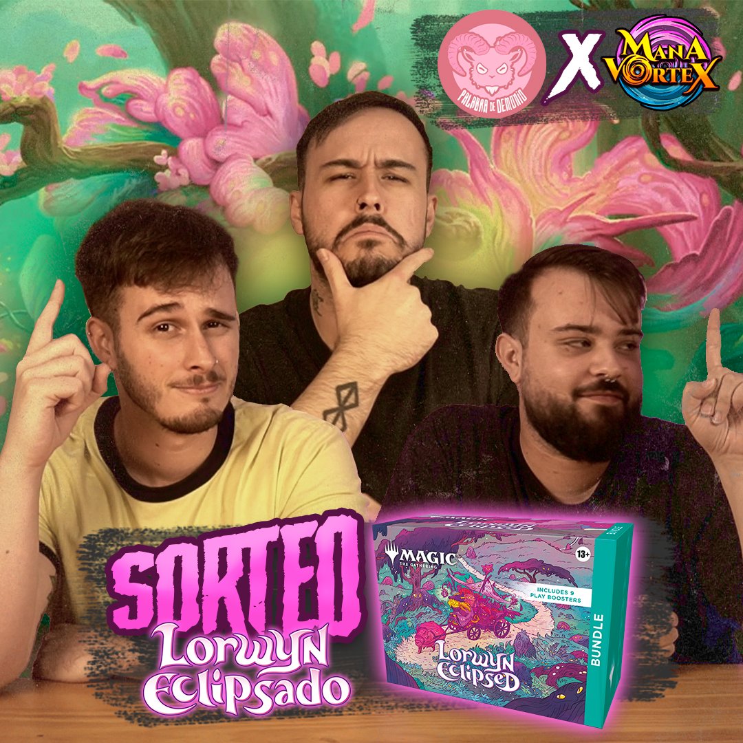 SORTEO BUNDLE LORWYN ECLIPSED🎁

Nos juntamos con los amigos de <a href="/PalabraDemonio/">Palabra de Demonio</a> para sortear un Bundle de Lorwyn Eclipsed

📄¿Como participar?
- Sigue a <a href="/PalabraDemonio/">Palabra de Demonio</a> y a <a href="/manavortexshop/">Mana Vortex</a> 
- Dale a ME GUSTA❤️ y RT🔁 a este post
- Menciona a 2 amig@s en comentarios

Te lo