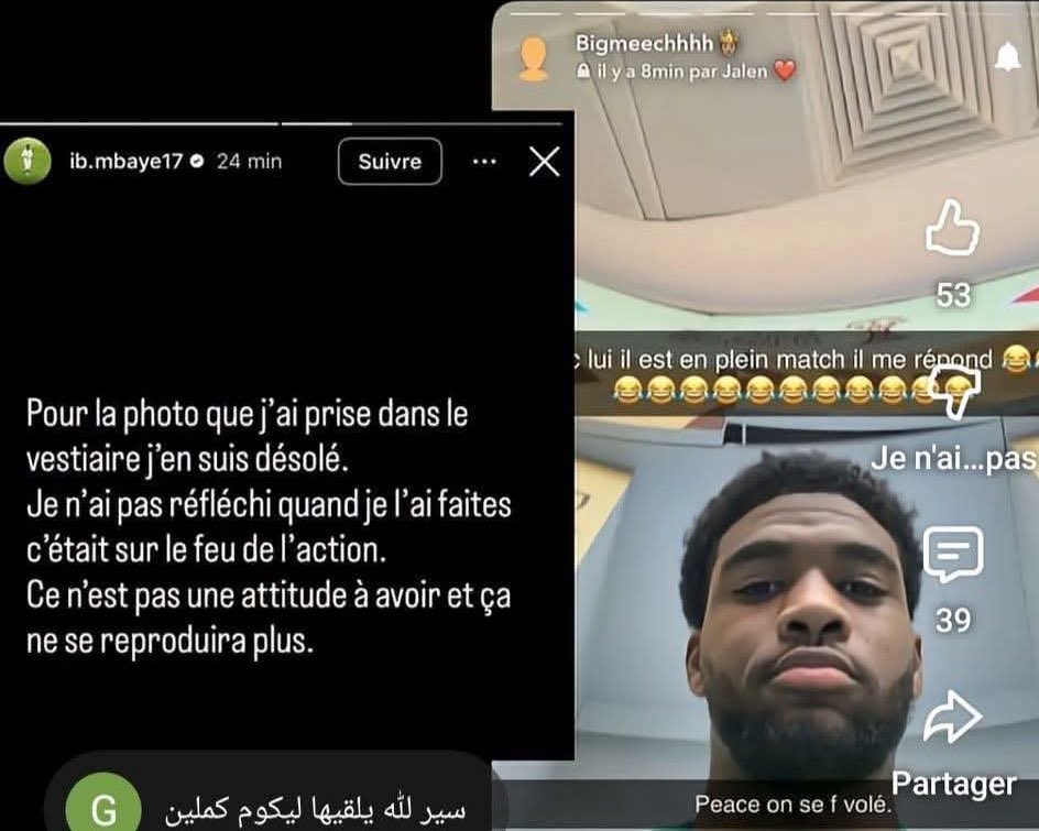 CKhebouiz's tweet image. Only in AFCON and in Africa:

The Senegal Player Mbaye, when he left the pitch with his team, he went to the locker room, and logged in and published  a story on Instagram, and chatted with people for more than 20min.

Before going back to the pitch and be declared Champion of…