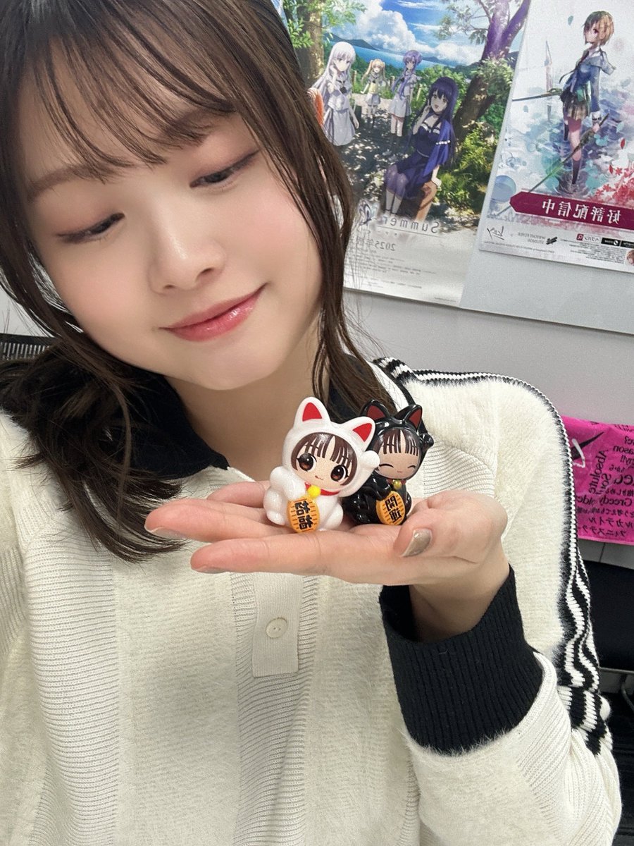 FC生配信打ち上げ、ありがとでした！ 招き猫ソフビとライブフォト