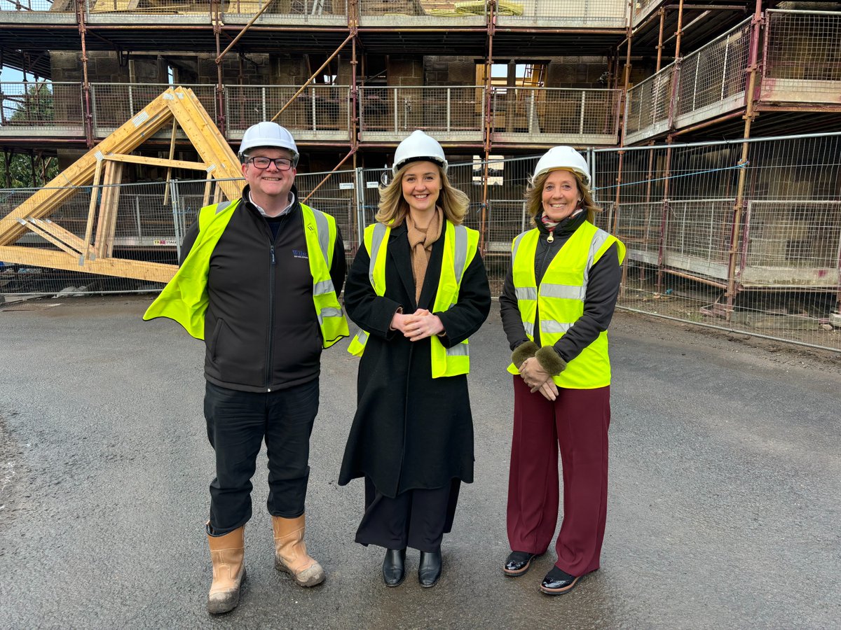 Together with <a href="/CVHA_/">Clyde Valley Group</a> we welcomed the Housing Secretary Màiri McAllan to our redevelopment of the former Lanark Grammar School, bringing a long-derelict B-listed building back into use as affordable housing.

Read more scottishconstructionnow.com/articles/cvha-…