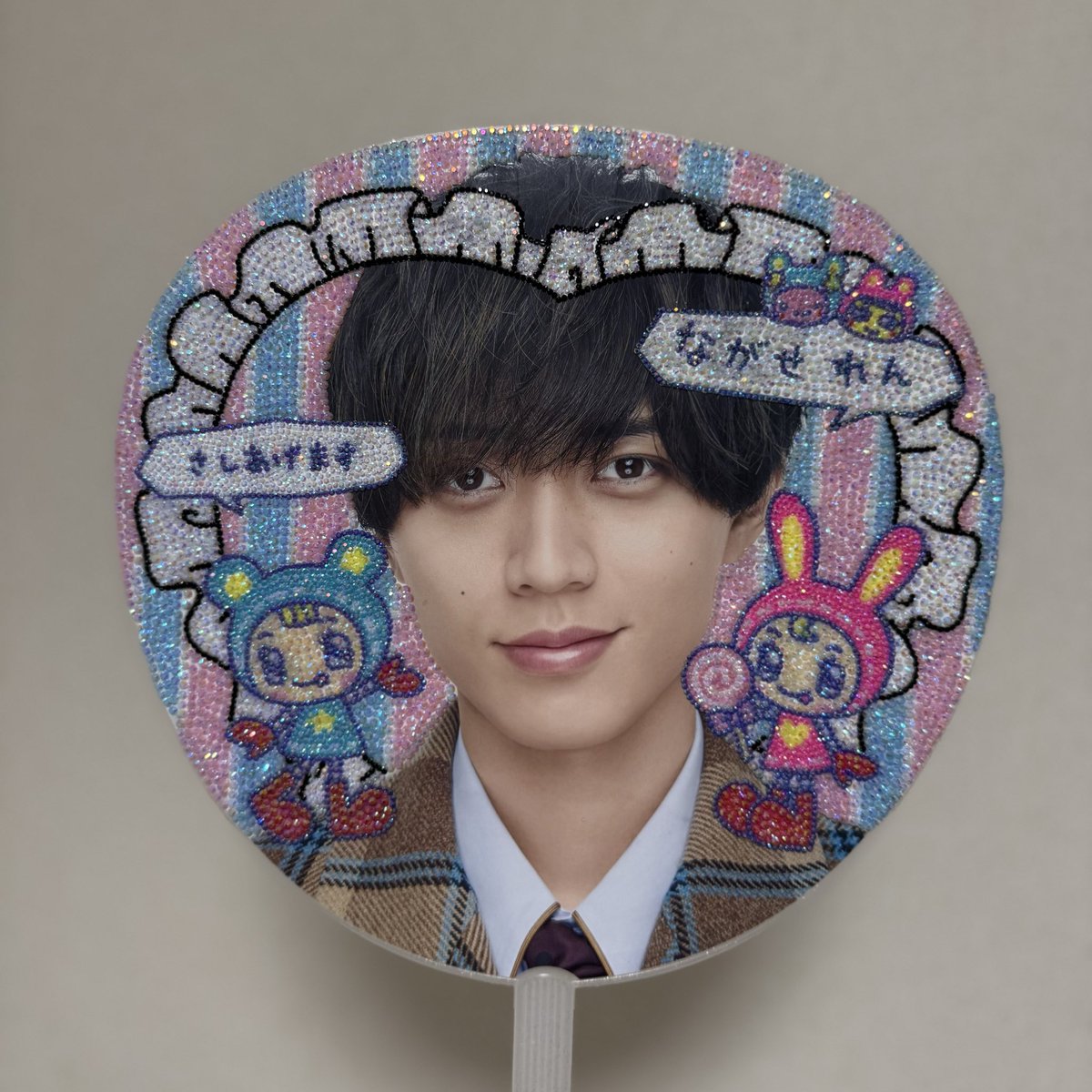 デコうちわ完成𐔌՞⸝⸝ ·⸝⸝ ՞𐦯 メゾピアノ✖️たまごっちにしま