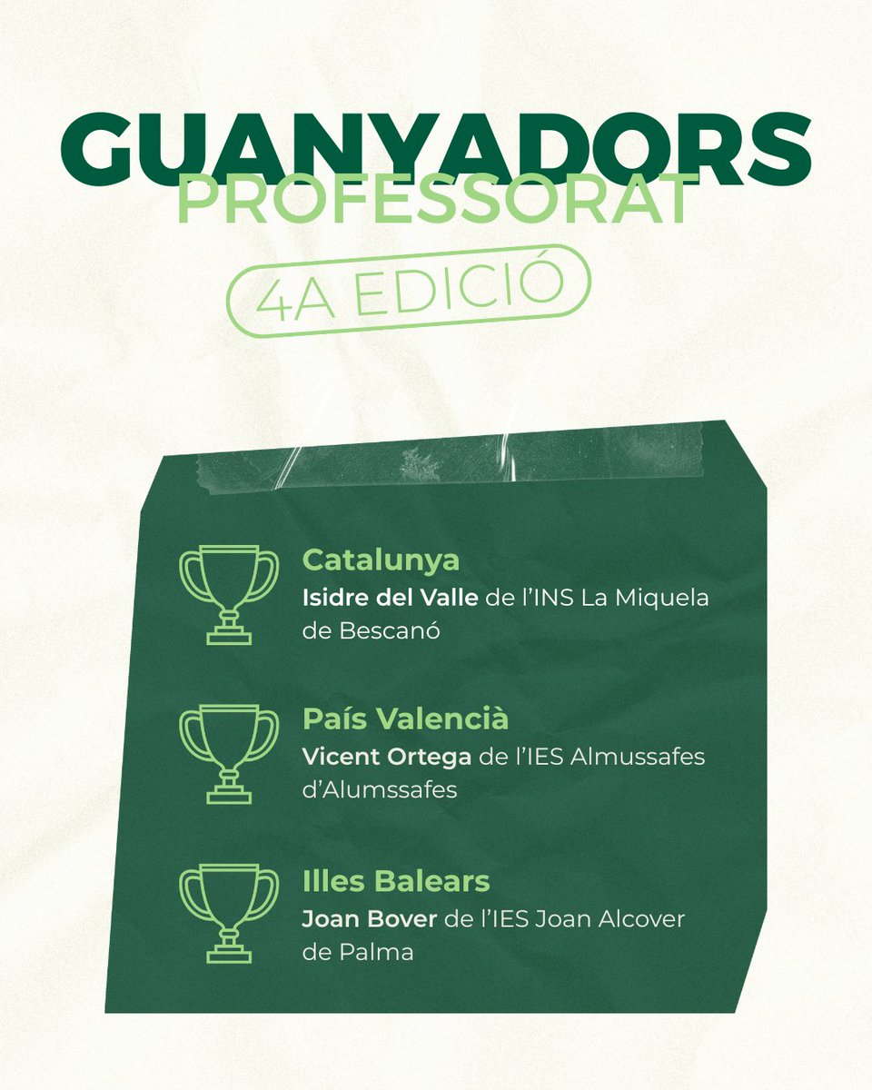 Aquests són els guanyadors de la 4a edició d'AMIC-Directes!🫶🏻

Gràcies a tots els grups participants, els centres, i als més de 850 alumnes inscrits, per fer créixer la creació de contingut en català.

I enhorabona als finalistes i als guanyadors/es, sou el nostre motor!💚