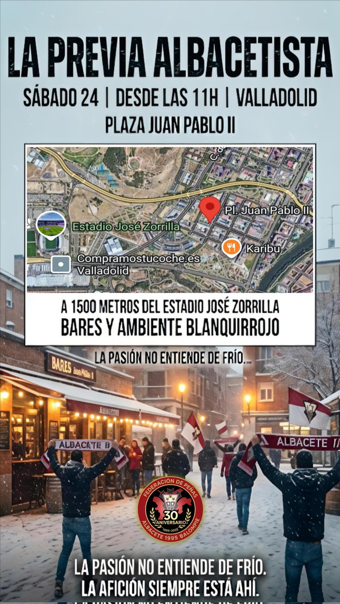Si quieres disfrutar de una previa Albacetista vente con nosotros a disfrutar de una mañana increíble.