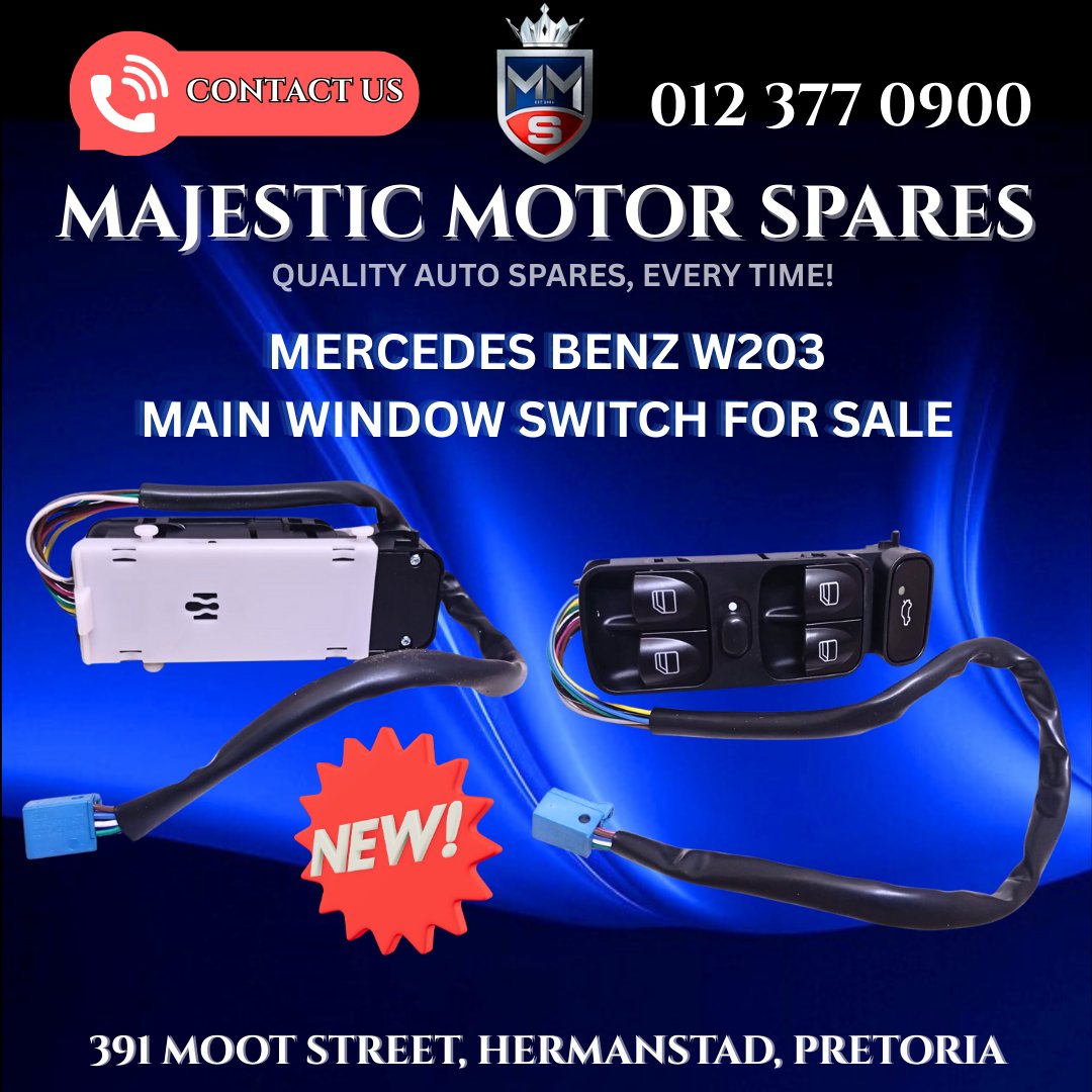 SpareMotor's tweet photo. Mercedes-Benz W203 Main Window Switch – For Sale | New
#MercedesBenz #W203 #CClass #WindowSwitch #NewMercedesParts #InteriorComponents #ElectronicsAndSensors #GermanCarParts #AutoSpares
View online: https://t.co/ft4oPDI4Mu https://t.co/YpVwh7J1BV