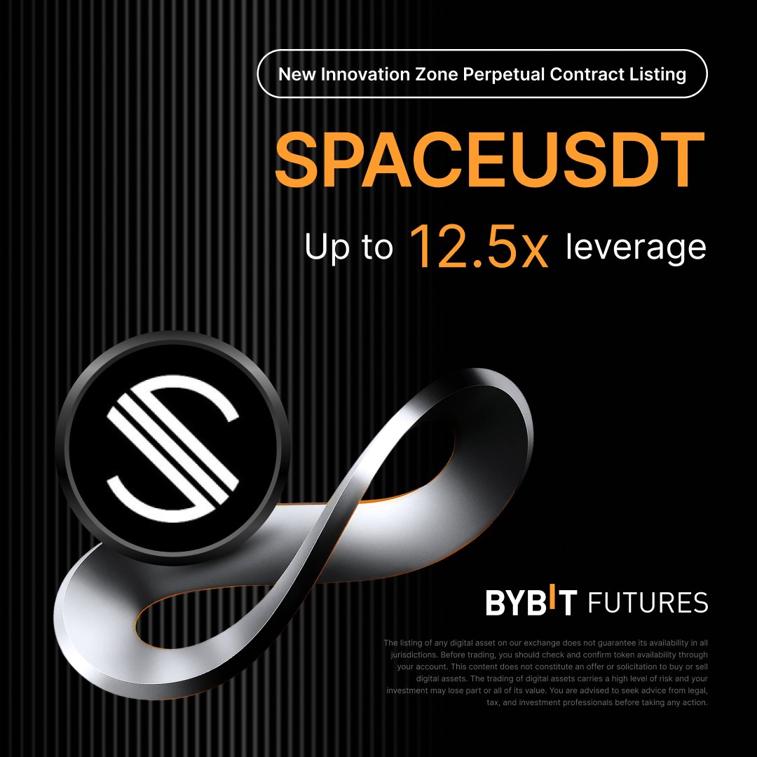 🚀 $SPACEUSDT Perpetual Contract is now live on Bybit Contract with  @spacecoin! Trade $SPACE with up to 12.5x Leverage: https://t.co/LiXlZMpg9K  #Bybit #CryptoArk