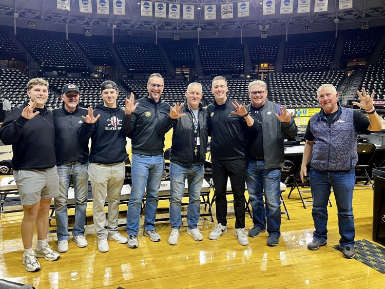 WeAreHolton's tweet photo. Nice visit and win at Wichita State Wednesday night.  Head basketball strength coach and Holton alum, Ashtin Meerpohl, gave us the tour. Also engineers in wichita and alums, Keegan Purcell and AJ Haussler. https://t.co/ZEa89fZrjB