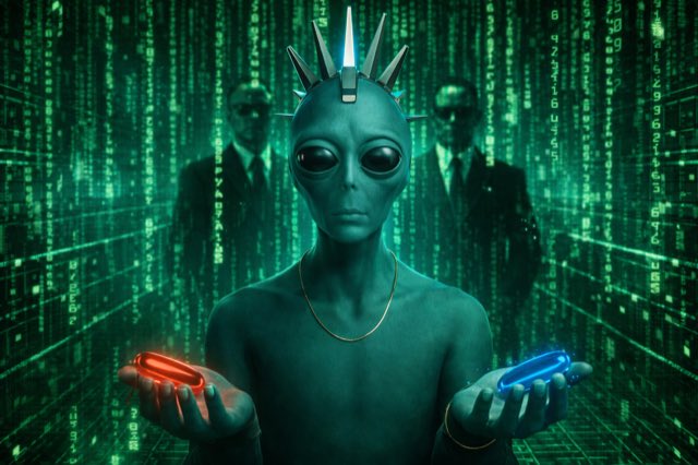 futurishere's tweet image. VOID CINEMA CHALLENGE
WEEK #4

A constructed reality.
Invisible rules.
Agents watching.

The VOID does not choose a pill, it sees the system for what it is.

@ImmaDegen 

#VOIDCinema #VOID