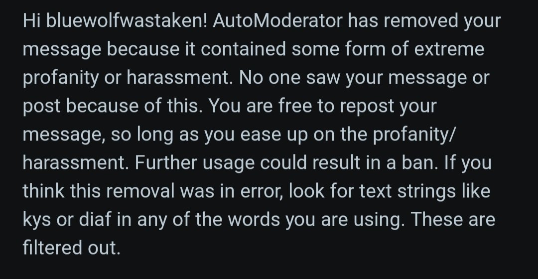 Damn, what did i do automod TWT