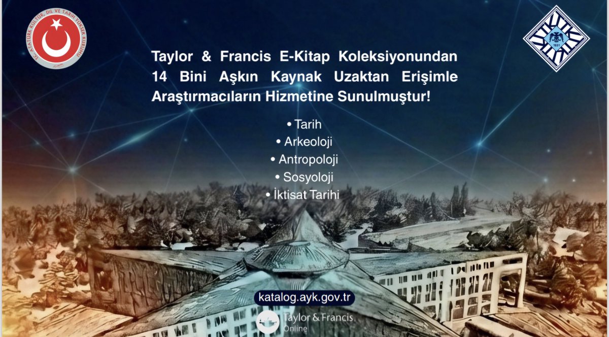 Kurumumuz, kütüphane koleksiyonunu e-kaynaklarla zenginleştirmeye devam ediyor. 
Taylor &amp; Francis e-kitap koleksiyonundan yaklaşık 14 bin kaynağın eklenmesiyle araştırmacıların hizmetine sunulan e-kaynak sayısı 20 bine ulaştı.  
E- kaynak koleksiyonumuza erişmek için: