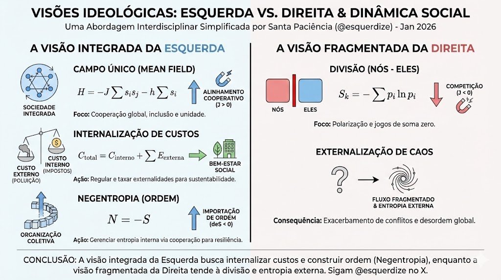 esquerdize's tweet image. É fácil seguir em frente quando a coesão auto-emerge simplesmente tomando o melhor caminho para o caos, sempre aproveitando o mais fraco para externalizar entropia...