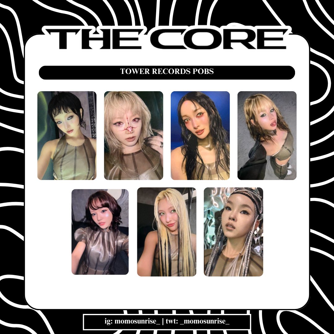 XG < THE CORE > Tower Records POBs + Lucky Draws Photocards