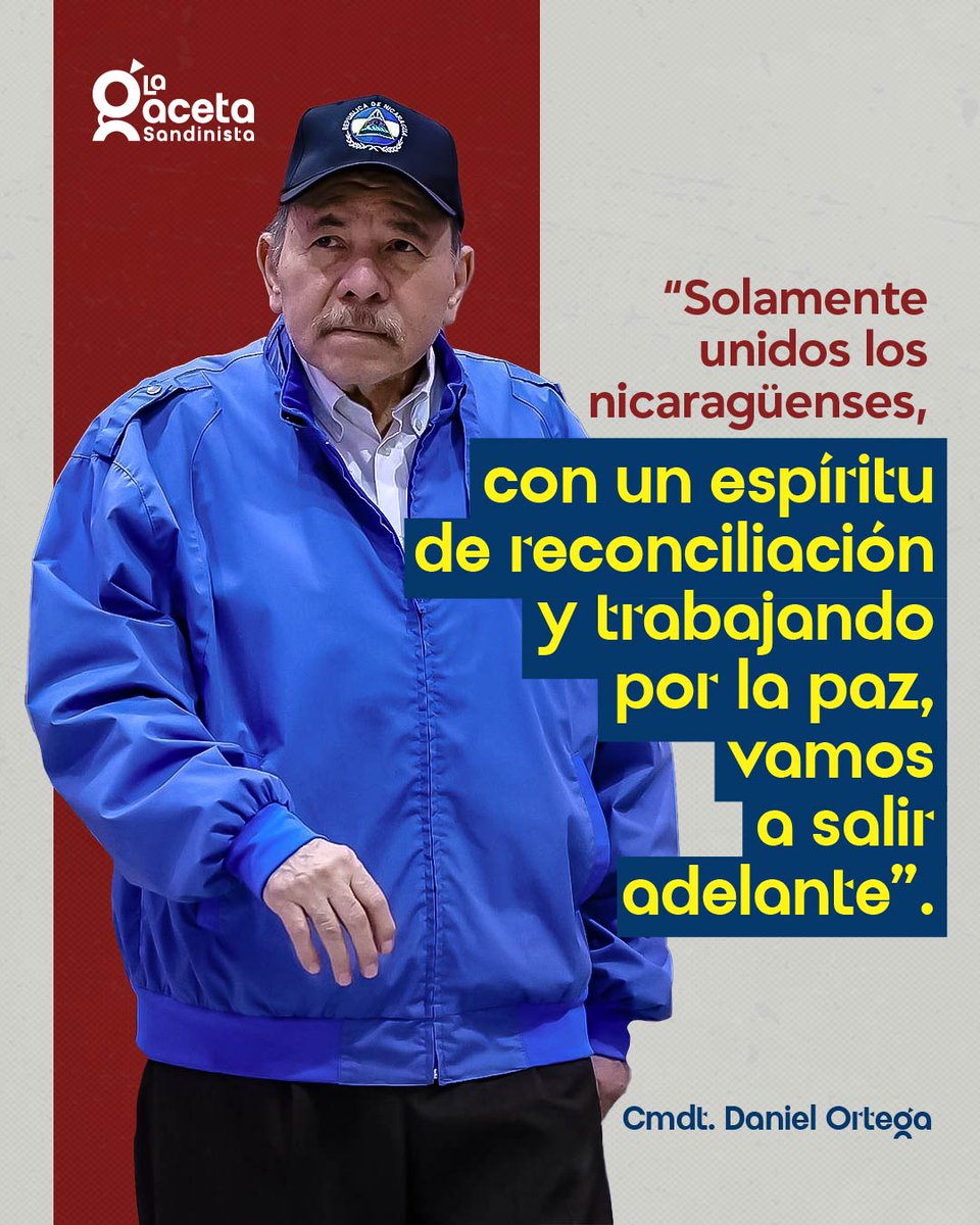 La unidad nacional bajo el espíritu de reconciliación es la fuerza transformadora que garantiza la estabilidad y el progreso para que todas las familias nicaragüenses prosperen en armonía.