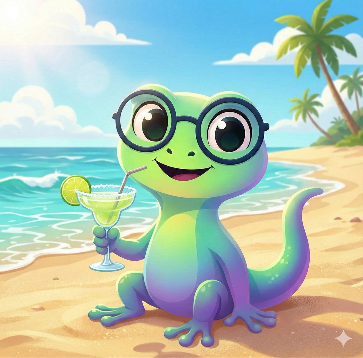 $Solingo likes the beach after a good class