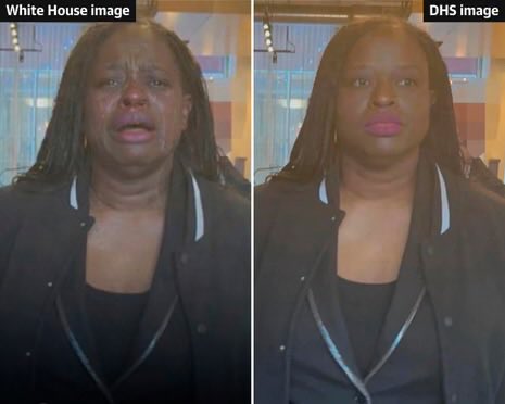 aidan_mclau's tweet image. i don’t think the white house should digitally alter photos of detainees