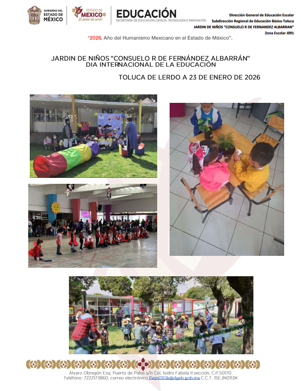 Veronic26387758's tweet photo. @SREBToluca @delfinagomeza @SeducEdoMex Jardín de Niños "Consuelo R. de Fernández Albarrán" en nuestra escuela se fomenta el gusto por aprender a través de actividades dinámicas y divertidas en comunidades de aprendizaje que fortalecen el trabajo colaborativo.
#ElPoderDeLaEducación
@delfinagomeza, @SeducEdoMex https://t.co/dgwH6YzIfr