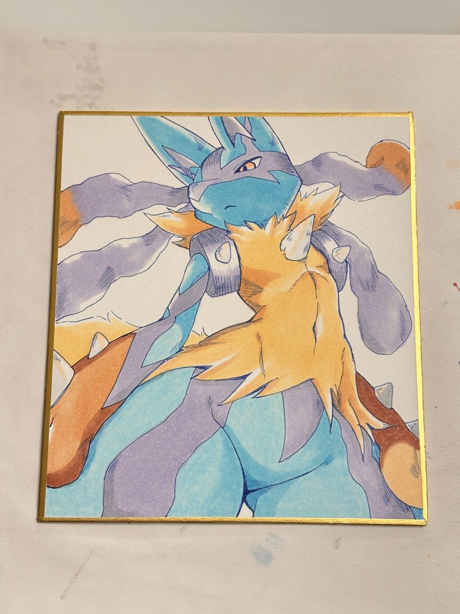 Netiel's tweet image. メガルカリオ完成〜！