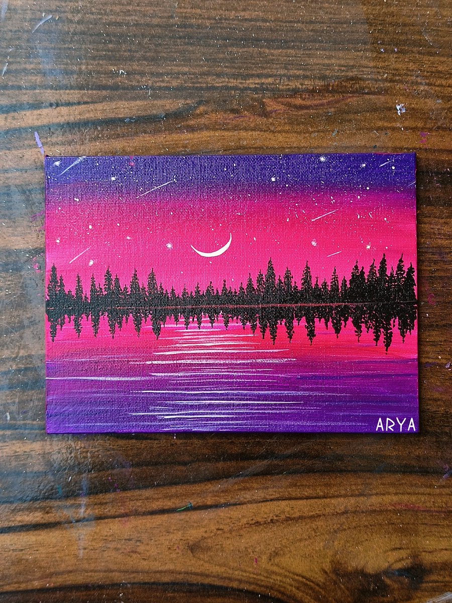 a_arya_0807's tweet photo. Pink sky... 🎨🖌️ 

#acrylic #artwork #art #pinksky #Trending #TrendingNow #Creativity https://t.co/9XbGRR8yqJ