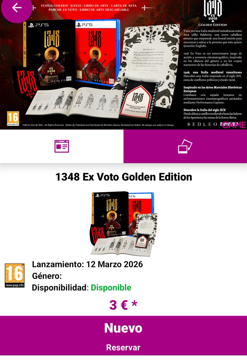 Hacía tiempo que no me arriesgaba a comprar con meses de antelación un título del que se muy poco.
Gracias <a href="/MeridiemGames/">Meridiem</a> por estas ediciones tan trabajadas!
<a href="/VideojuegosGAME/">GAME España</a> os veo pronto!