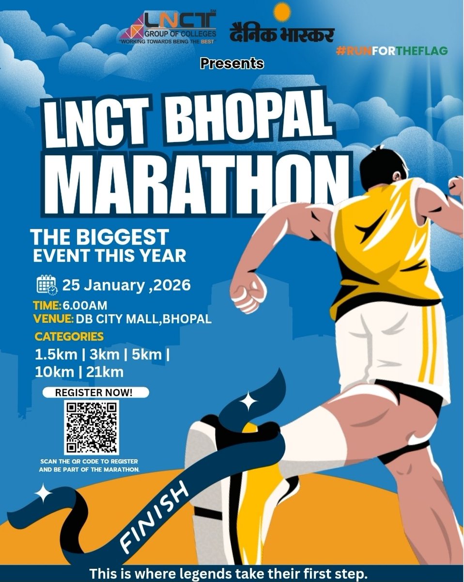 Get Ready Bhopal!
The biggest Event this year!
Do register yourself now.
#Bhopalmarathon #Bhopal #Oubhopal #Ounss