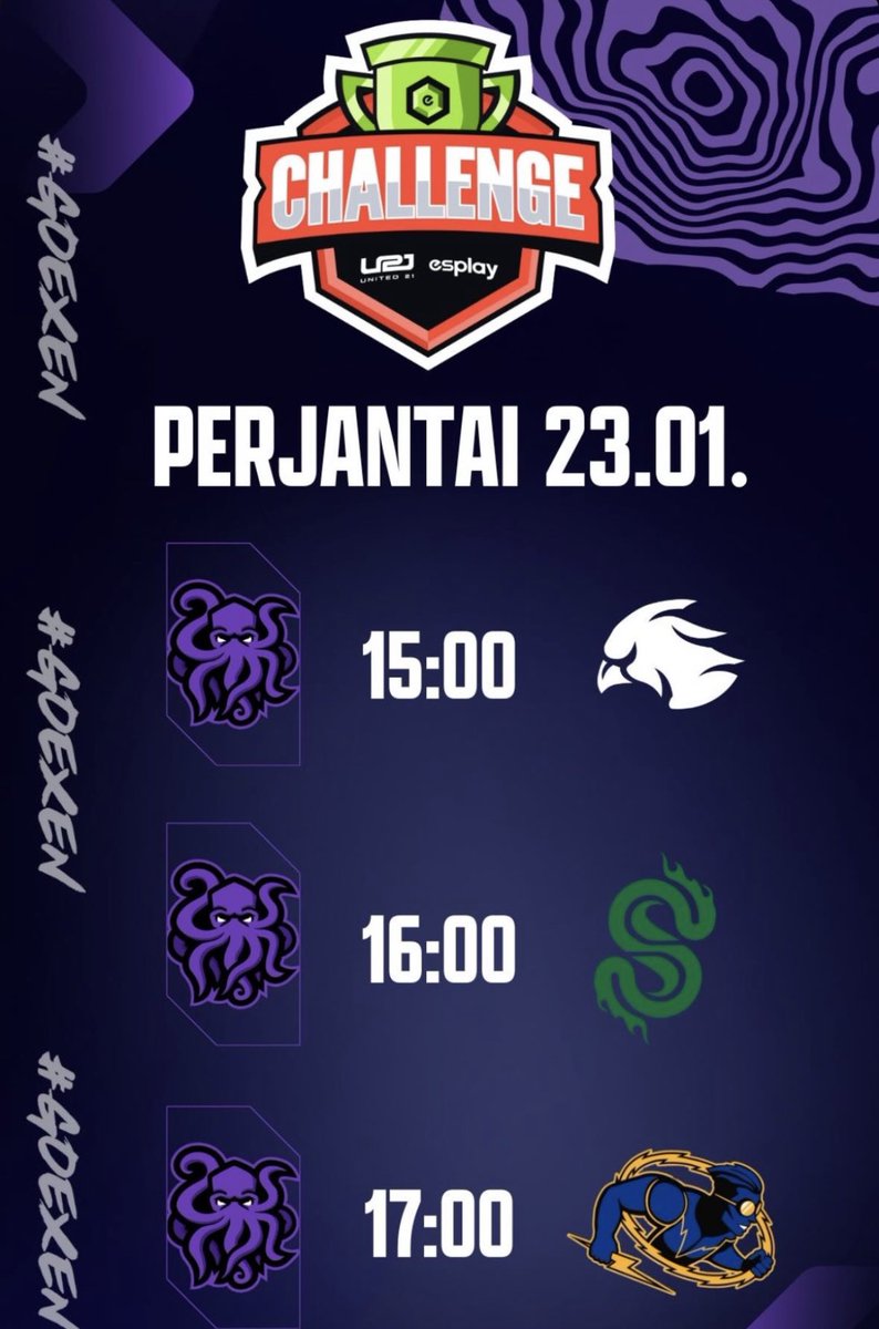 ExenEsports's tweet photo. Tuu seuraan miten meidän tänään käy United21 Esplay Challengessä 👀 #goEXEN
📺 https://t.co/sn9zLaJnsm https://t.co/9uaGx1ckPa