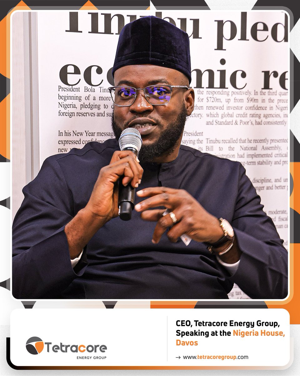 The CEO, Tetracore Energy Group, @theolakunlewilliams, spoke at the Nigeria House, Davos, on conversations around gas, GTLs and fertilizer production.
This gap remains one of the areas Tetracore is focused on addressing by deploying gas-based solutions into fertiliser production.