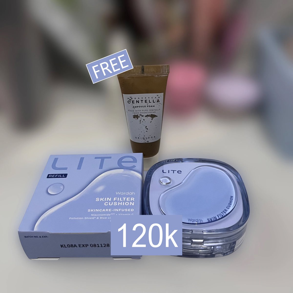 4iskate's tweet photo. wts want to sale preloved

• cushion lightplus by wardah lite skin filter shade 01 fair + refill and pc leya 120k (di pakai 2x)
FREE skin1004 madagascar centela foam 20 ml exp 14/04/27

🍊shopee freeong
🏡 bekasi

t. cushion makeup wardah lightplus https://t.co/tFNo0DdQwe