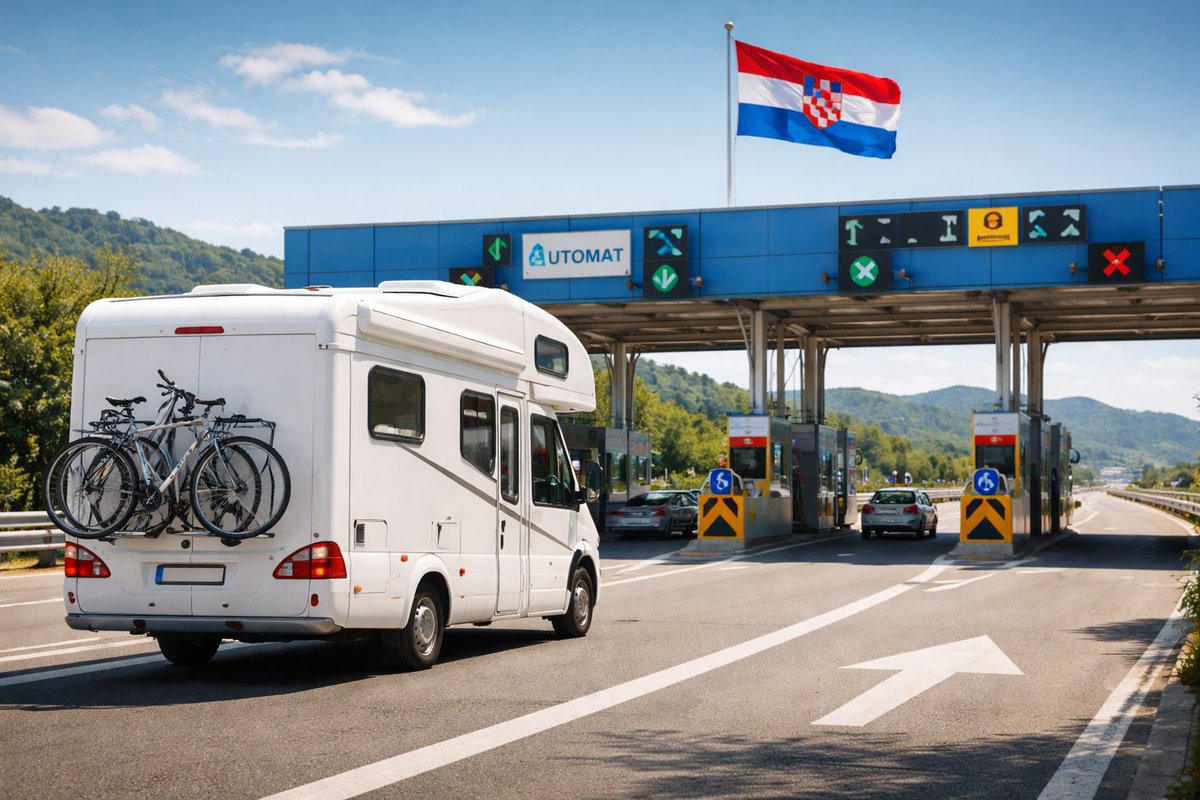 haug_e's tweet photo. 🚐 Camping in Kroatien geplant? Ab 2026 wird die Autobahnmaut digital. Schluss mit Schranken &amp; Stau.

Wir erklären, was sich für Camper ändert und wie du entspannt ankommst.
👉 https://t.co/Am40nGHTRf
#CampingKroatien #Wohnmobil https://t.co/kdax672SLp