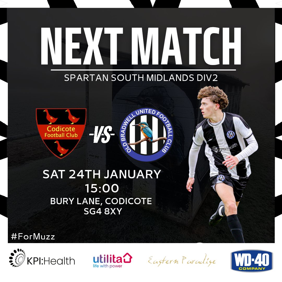 After being taken to the cleaners on Tuesday we look to bounce right back as we travel to <a href="/FC_Codicote/">Codicote FC Est 1913</a> tomorrow.

🕒 15:00 KO
🏟️ Bury Lane, Codicote SX4 8XY
🏆 SSMFL DIV2