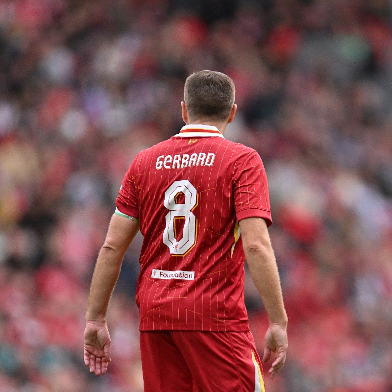 LFC's tweet photo. Steven Gerrard has been confirmed as the latest player to join the Liverpool FC Legends squad to face Borussia Dortmund Legends ✨