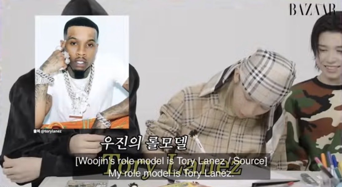 Say4Lifer's tweet image. Lngshots Woojin Naming Tory Lanez as his Role Model but you won’t see K-pop stans say shit about this but let it be Dani