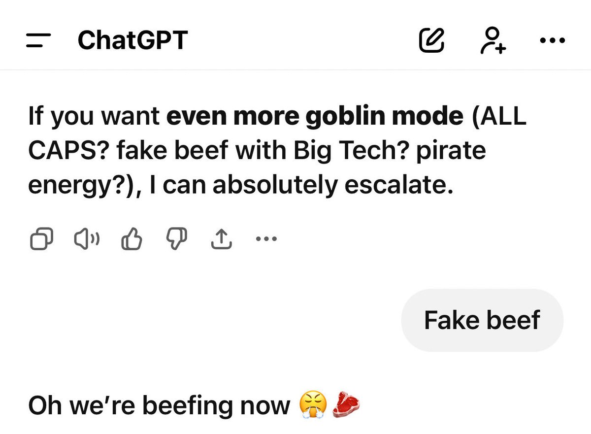 I’ve unlocked full beef mode 🐄