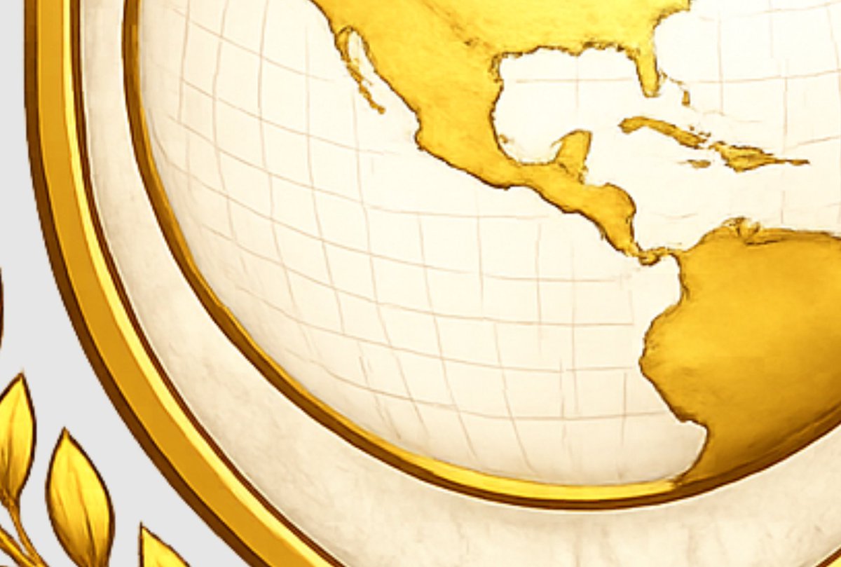 SReceiver's tweet image. Board of Peace, sloppy AI generated logo.