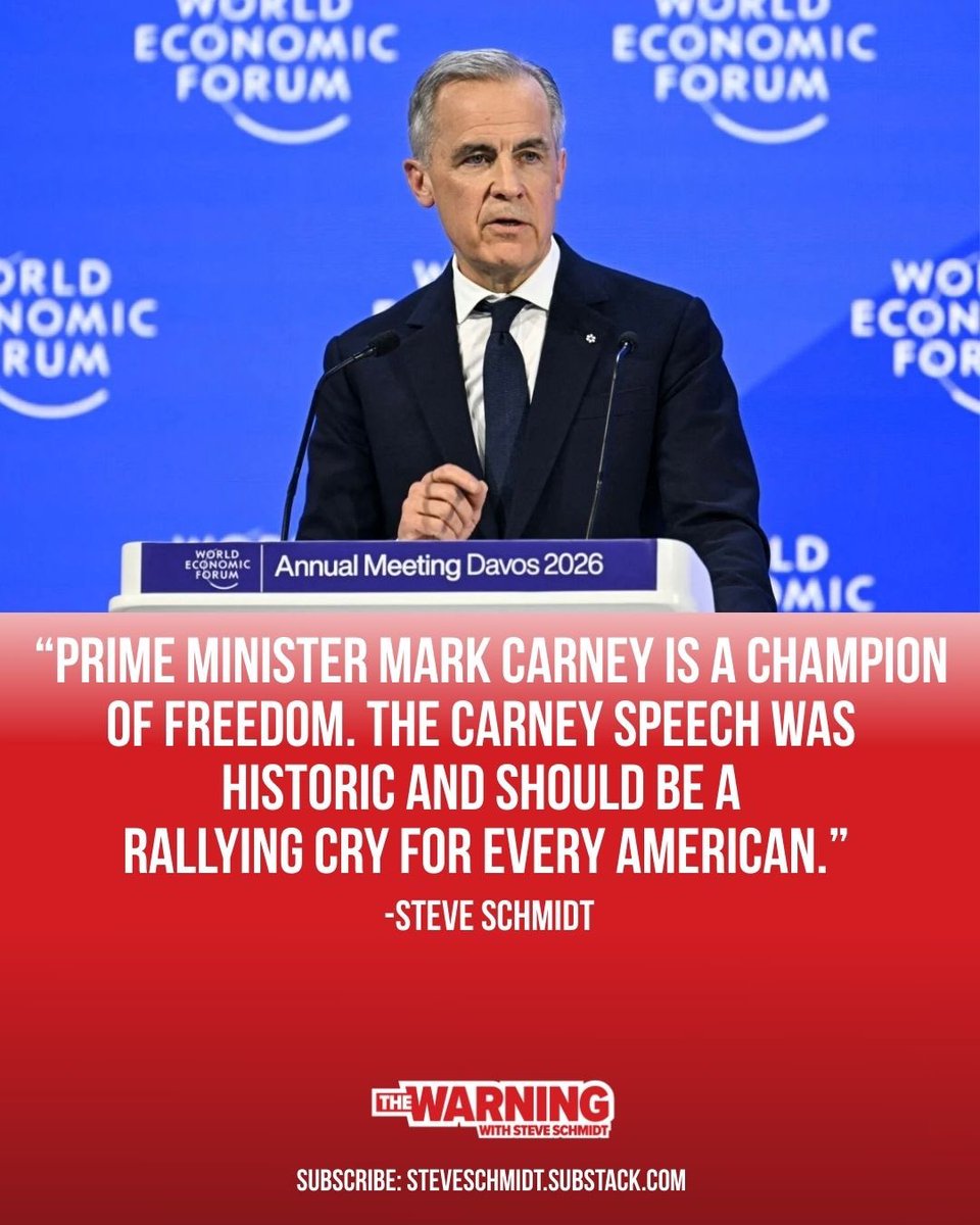 SteveSchmidtSES's tweet image. Canadian Prime Minister Mark Carney’s repudiation of Trump this week was spectacular and beautiful.