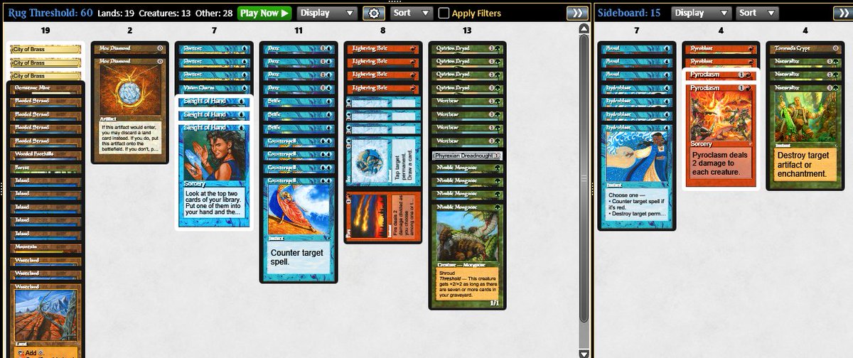 Let’s see if the #Premodern  format will allow me to play some of my favorite cards. I’m excited to try to make my Mongoose and my Bear shine whit RUG Threshold. 🐹🐻 #premodernmtg