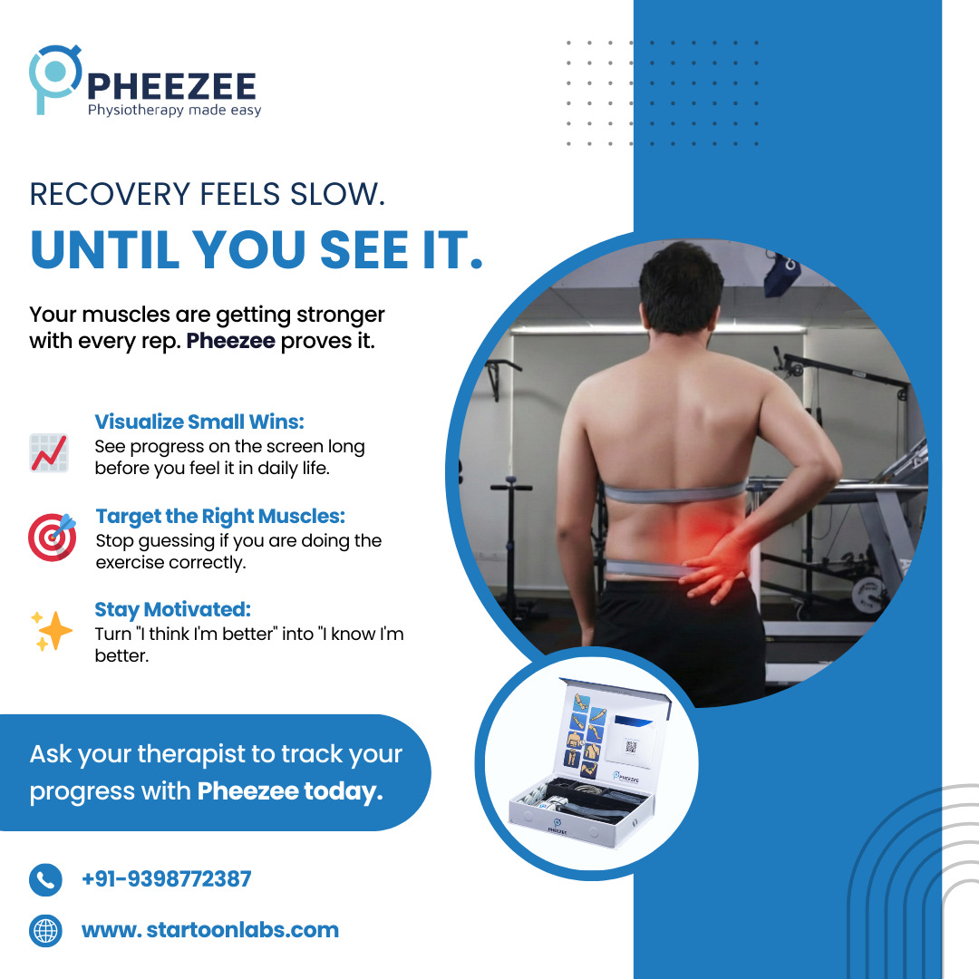 startoonlabs's tweet photo. Recovery feels slow, but with Pheezee, you can see your progress before you feel it. 

#StartoonLabs #Pheezee #RecoveryMadeEasy #Physiotherapy #MuscleRecovery #FitnessJourney #StayMotivated #PainRelief #Wellness #FitFam #ExerciseRecovery #FitLife #WorkoutGoals #PhysioLife https://t.co/7d2LZKBe4o