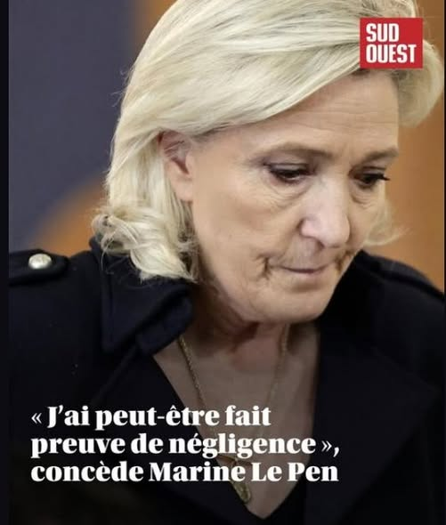 Mapi421's tweet photo. "J'ai peut être fait preuve de négligence" #LePen 
➡️ Qu'elle arrête de prendre la population pour des abrutis https://t.co/2E5XIl5f5B