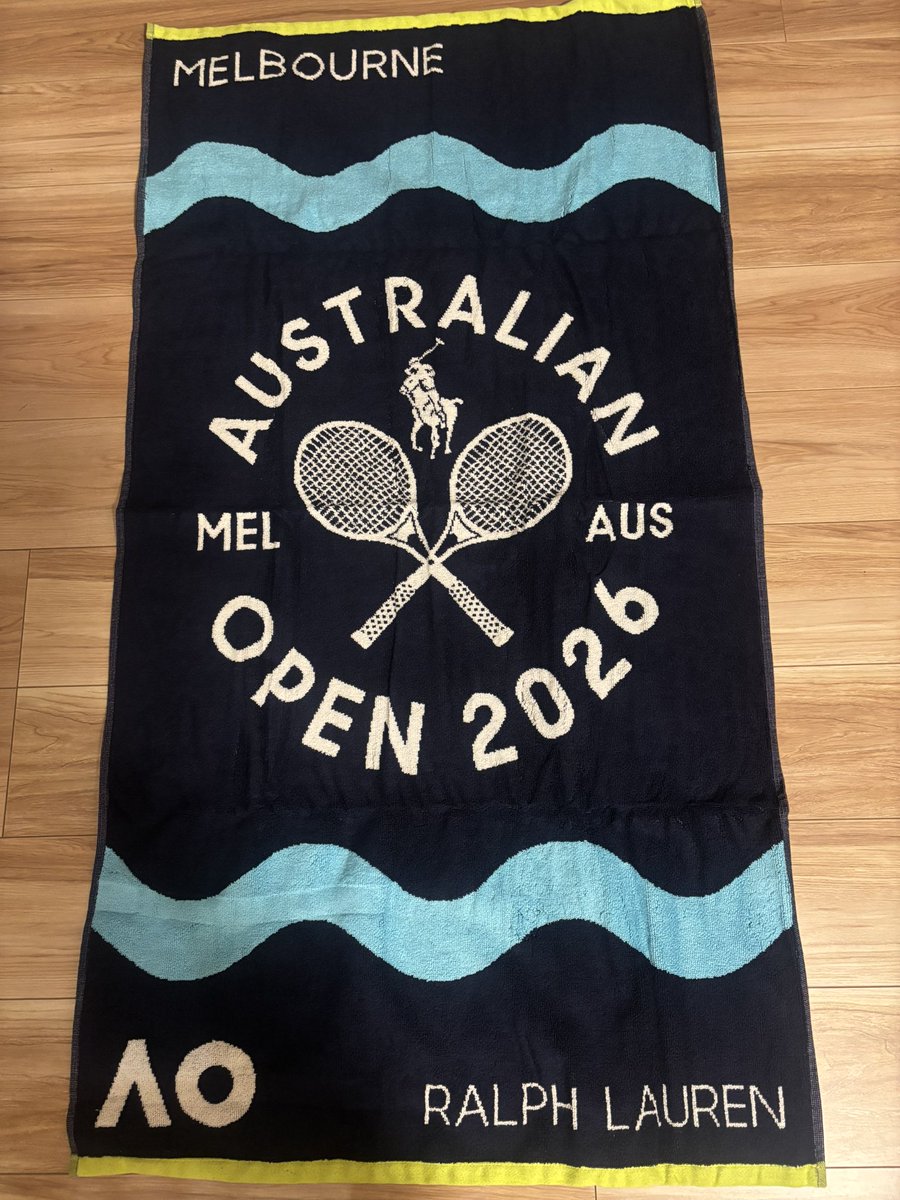 毎年買ってる全豪のプレイヤーズタオル 今年のは特にカワイイ ラルフ