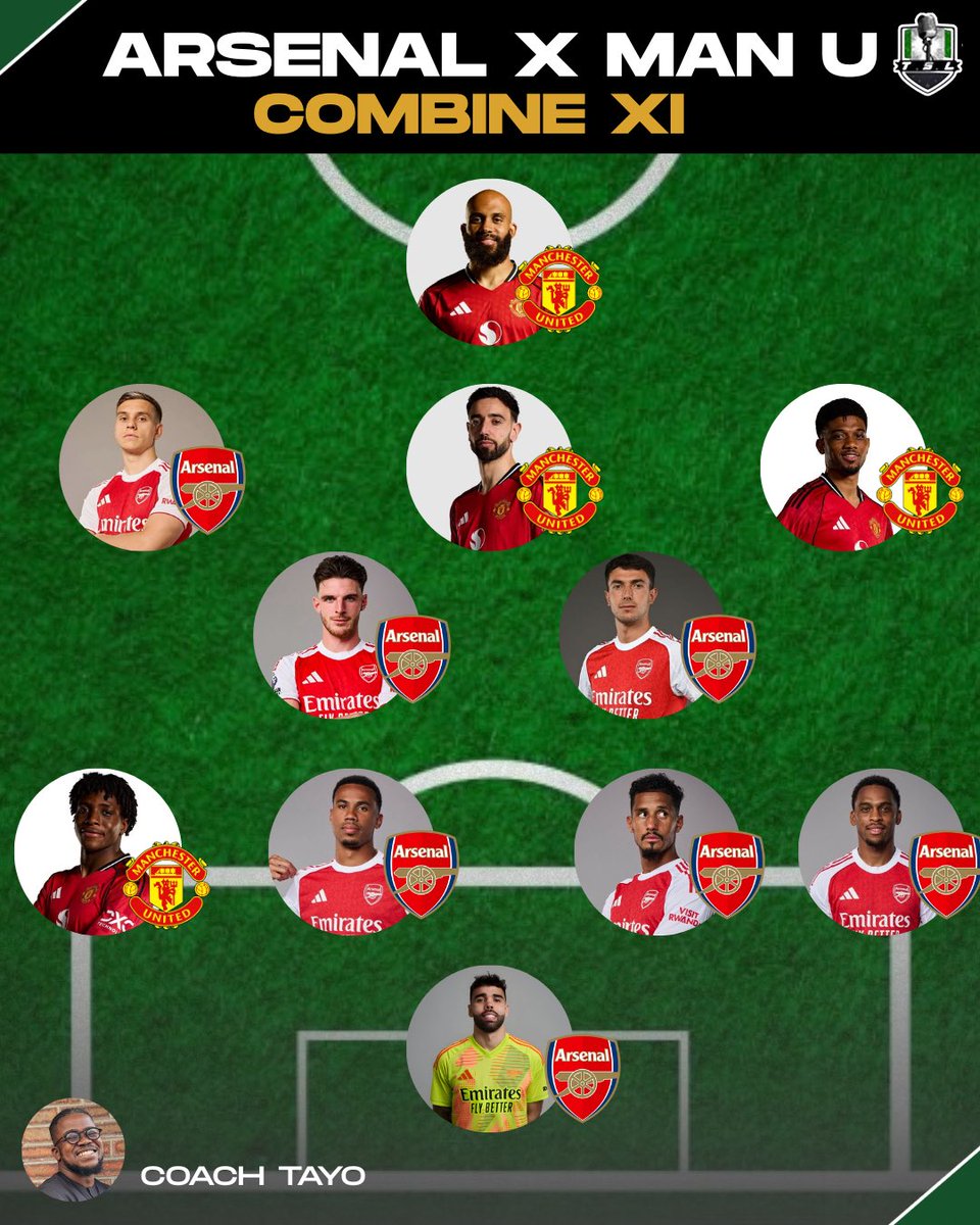 HomeofTSL's tweet image. Some TSL members named their Arsenal x Manchester United combined starting XI 

Whose side are you on?🤔