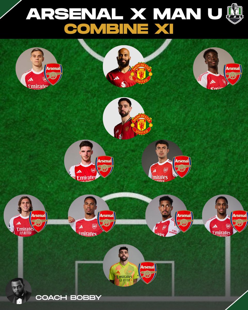 HomeofTSL's tweet image. Some TSL members named their Arsenal x Manchester United combined starting XI 

Whose side are you on?🤔