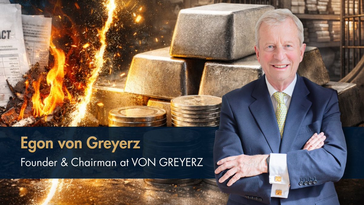 GoldSwitzerland's tweet image. Silver’s price surge is not speculation - it’s structural. Egon von Greyerz explains why physical shortages are exposing the limits of paper markets. Watch the clip now: ow.ly/29L150Y1JoV.