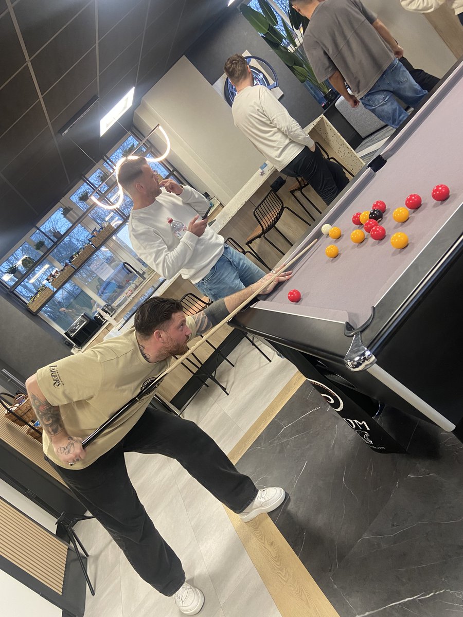 SpencerClarkeUK's tweet image. We’ve officially broken the cue and kicked off our SCG Pool Tournament this week! 🎱

With the final coming up next week, it’s all still to play for, so keep an eye out to see who pots their way to victory 🏆👀

#pooltournament #workculture #teambonding