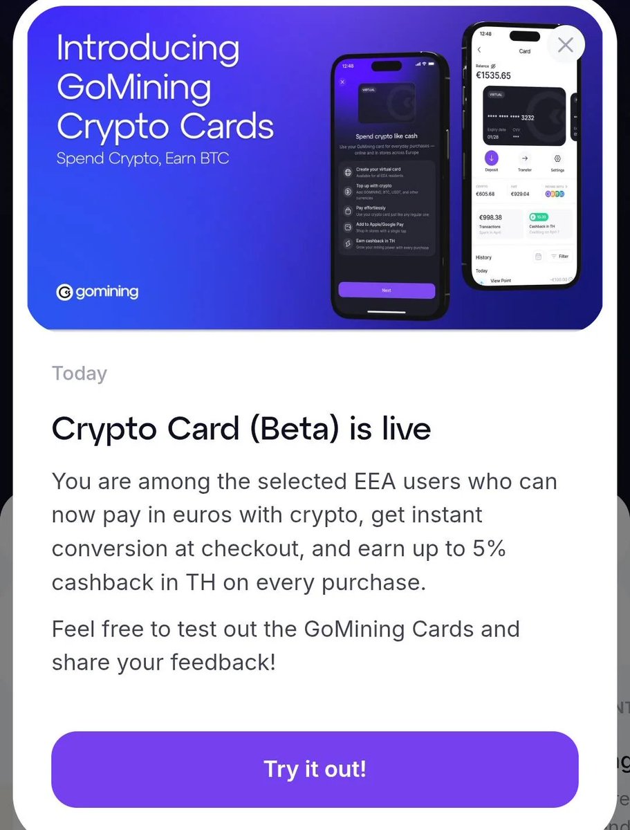 HarryLin66's tweet image. Hope I can get this card from @GoMining_token. But it's still not available in Asia🥲
